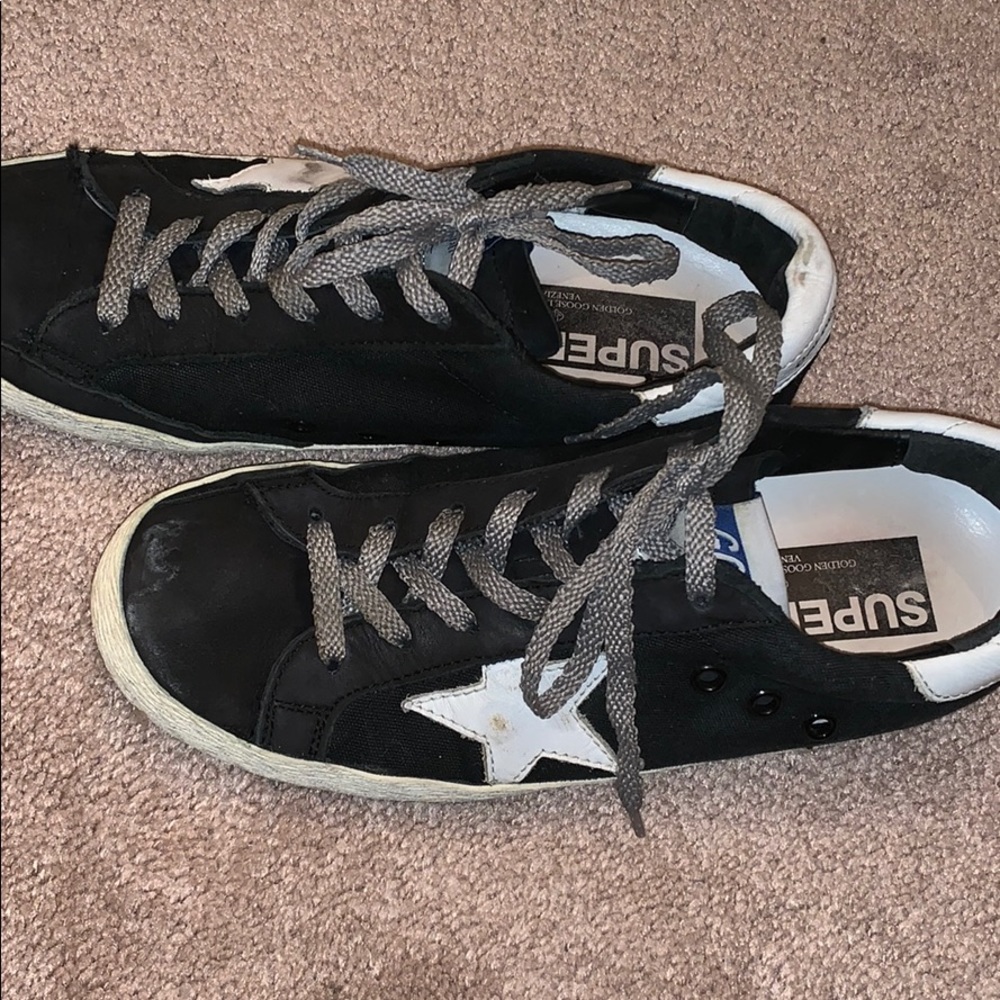 Golden Goose Superstar Black Canvas Sneakers